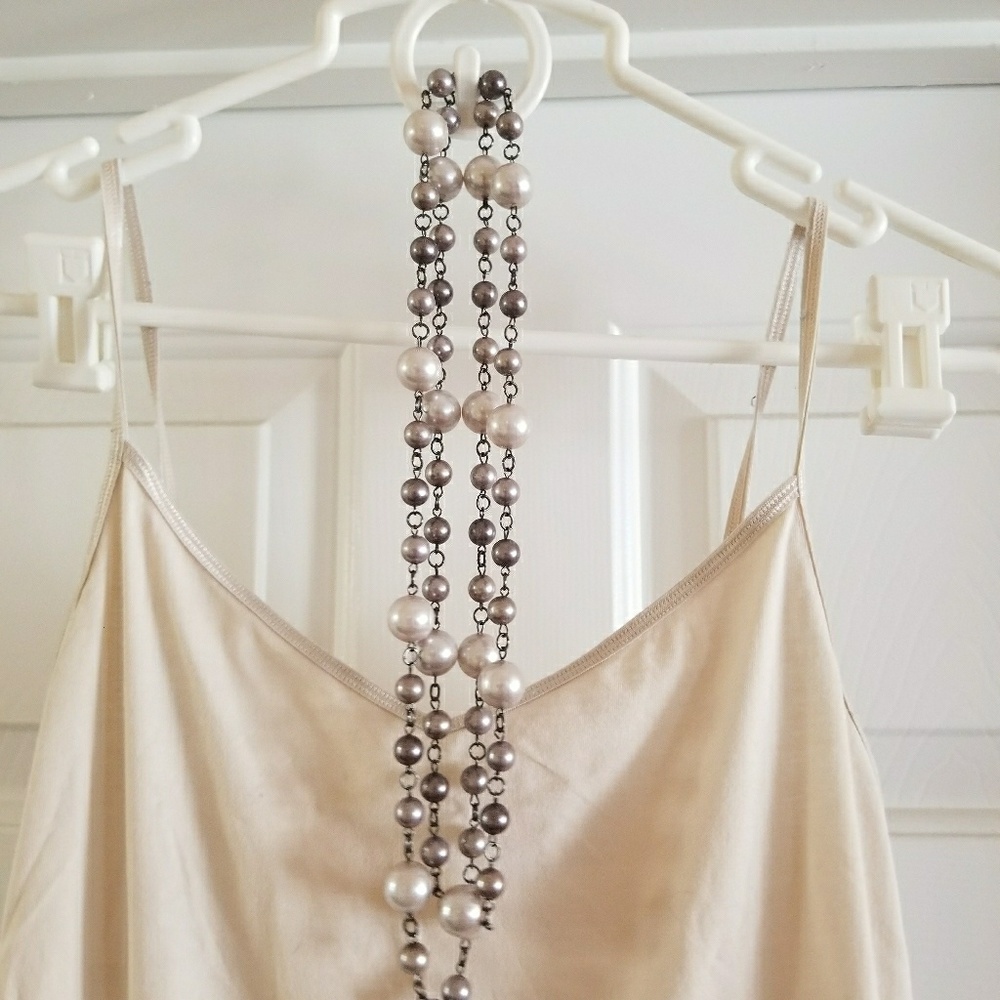 Grey beaded necklace